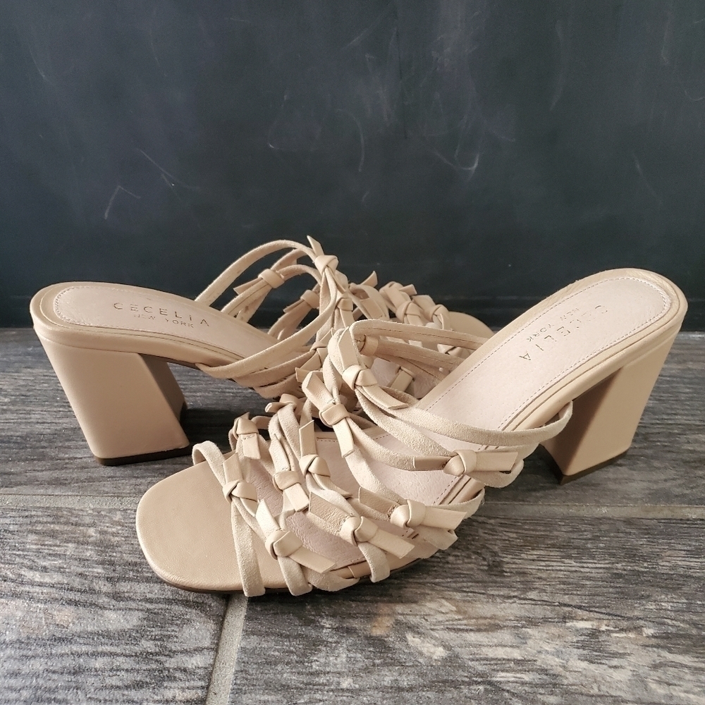 NEW Cecelia New York RICKEE Nude Slip on Sandals